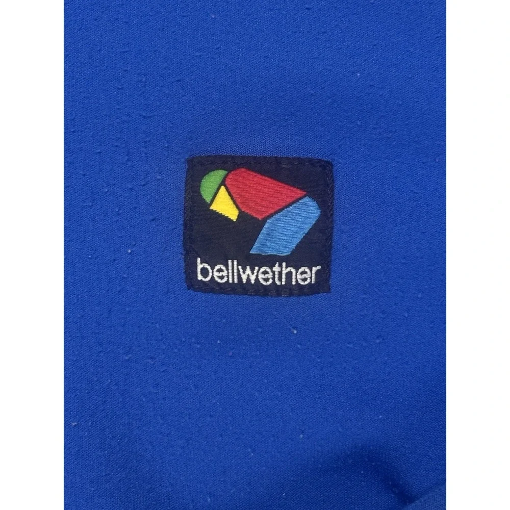 Bellwether Blue Quarter Zip Pullover Cycling Jacket USA Made Slim Medium Bycicle